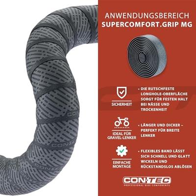 CONTEC stuurlint "supercomfort.grip mg" ct bar tape supercomfort.grip mg grey
