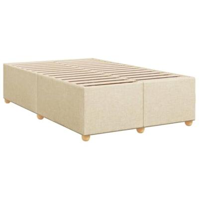 Boxspring met matras stof crèmekleurig 120x200 cm