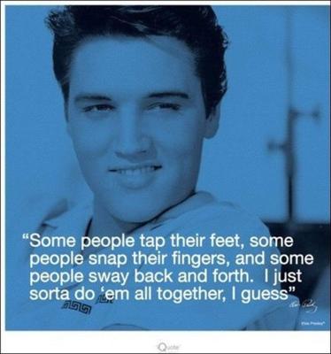 Kunstdruk Elvis Presley - iQuote All Together 40x40cm