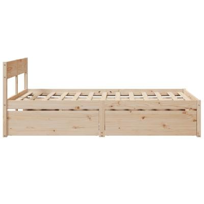 Bedframe zonder matras massief grenenhout 140x190 cm