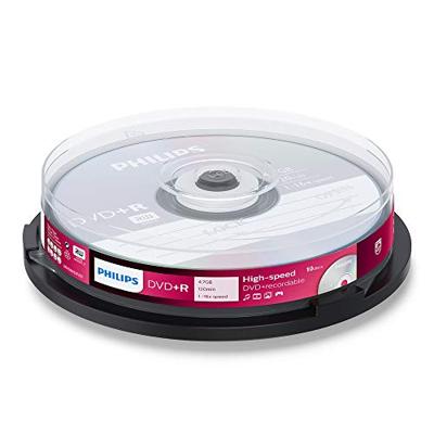 Philips DVD+R blanco's (4,7 GB data/120 minuten video, 16x high-speed opname, 10 spindel)