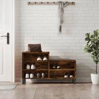 VidaXL Schoenenkast 102x36x60 cm bewerkt hout gerookt eikenkleurig - thumbnail