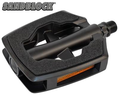 Union pedaal sp-2890 matzwart/zwart sandblock, op kaart.