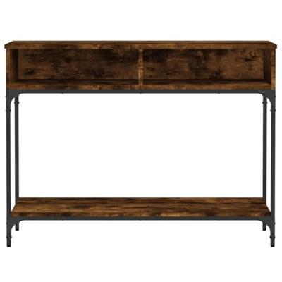 Wandtafel 100x30,5x75 cm bewerkt hout gerookt eikenkleurig