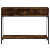 Wandtafel 100x30,5x75 cm bewerkt hout gerookt eikenkleurig - thumbnail