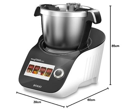 SOGO Human Technology Foodprocessor 600 W, 1000 W, 1300 W Zwart, Wit, RVS SOGO Human Technology Foodprocessor 600 W, 1000 W, 1300 W Zwart, Wit, RVS
