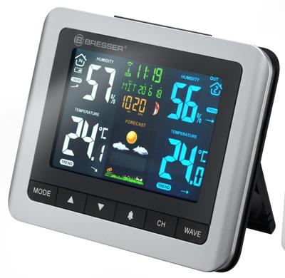 Bresser weerstation MeteoTemp WTM 16,5 x 13 cm wit 4-delig