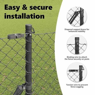 VidaXL Afrasteringspaal grijs 10 x 1,5 m (40 x 40 mm gaas)