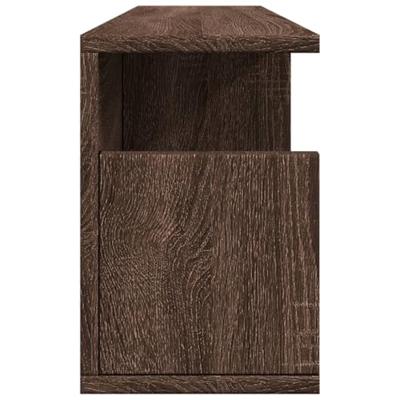 Wandkast 80x20x30 cm bewerkt hout bruin eikenkleur