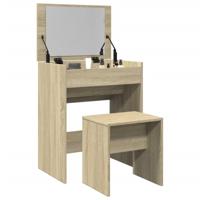 Kaptafel met krukje 60x40x113,5 cm sonoma eikenkleurig - thumbnail