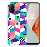 OnePlus Nord N100 | TPU Hoesje | Blokken Kleurrijk - thumbnail