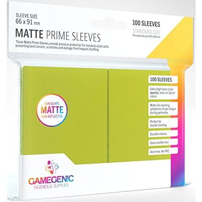 Gamegenic - Sleeves Matte Prime Lime (100 Sleeves)
