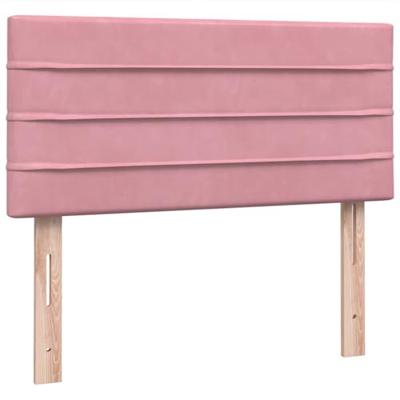 Boxspring met matras fluweel roze 90x210 cm