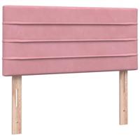 Boxspring met matras fluweel roze 90x210 cm - thumbnail