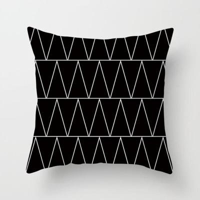 2 stuks zwart en wit eenvoudige en moderne geometrische abstract decoratieve kussenslopen polyester gooien kussensloop (21)