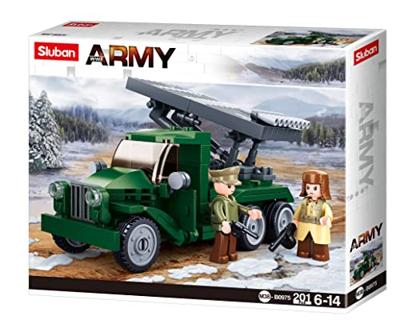 Sluban Army WWII raketwerper bouwstenen set - wit (M38-B0975) - thumbnail