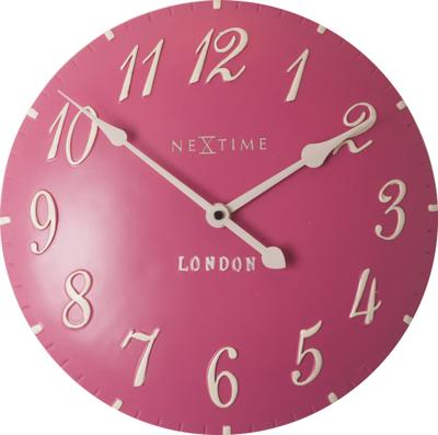 NeXtime klok 3084rz london arabic, ø34.5 cm, wall, pink/ white