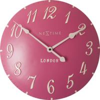 NeXtime klok 3084rz london arabic, ø34.5 cm, wall, pink/ white - thumbnail