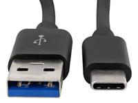 Ansmann 1700-0080 USB-kabel USB 3.2 Gen1 USB-A stekker, USB-C stekker 1.20 m Zwart Aluminium-stekker, TPE-mantel, Stekker past op beide manieren - thumbnail