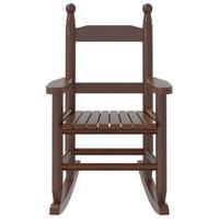 Schommelstoelen 2 st voor kinderen massief populierenhout bruin - thumbnail