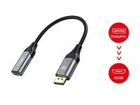 Equip 133446 video kabel adapter 0,15 m DisplayPort HDMI Zwart, Grijs - thumbnail