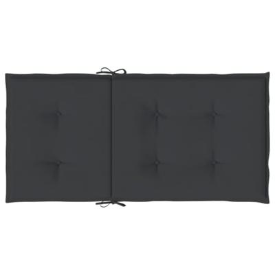 VidaXL Tuinstoelkussens lage rug 4 st 100x50x3 cm oxford stof zwart VidaXL Tuinstoelkussens lage rug 4 st 100x50x3 cm oxford stof zwart