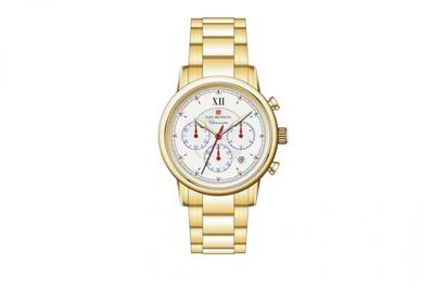 Carl Heinrich Chronograph Quartz 40 mm Staal Goud | G0907-GWHG