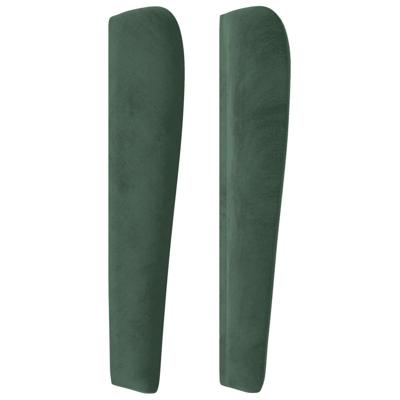 Boxspring met matras fluweel donkergroen 160x200 cm - thumbnail