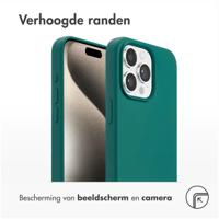 Accezz Liquid Silicone Backcover met MagSafe voor Apple iPhone 15 Pro Max Telefoonhoesje Groen - thumbnail