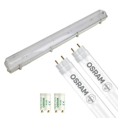 LED TL Armatuur met T8 Buis - OSRAM SubstiTUBE Value EM 830 - Aigi Hari - 150cm Dubbel - 38.2W - Warm Wit 3000K