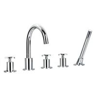 Badrandkraan Best Design New Jax 5-Gats Kruisgreep Chroom - thumbnail