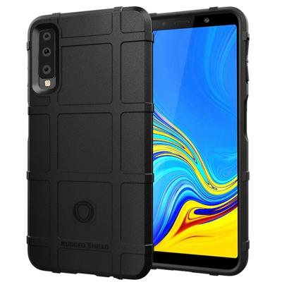 Schokbestendige beschermer cover volledige dekking siliconen case voor Galaxy A7 2018 (zwart)