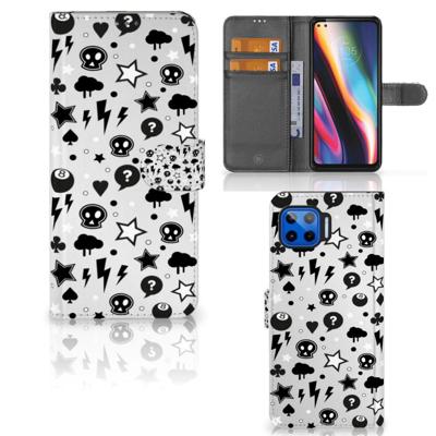 Telefoonhoesje met Naam Motorola Moto G 5G Plus Silver Punk Telefoonhoesje met Naam Motorola Moto G 5G Plus Silver Punk