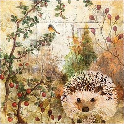 Ambiente Servet 33cm Autumn Hedgehog
