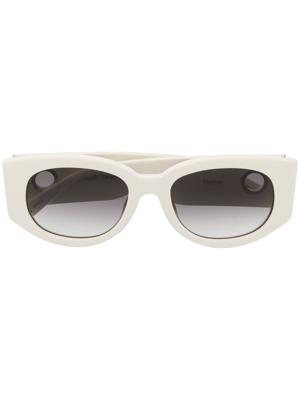 Linda Farrow rectangular frame sunglasses - White