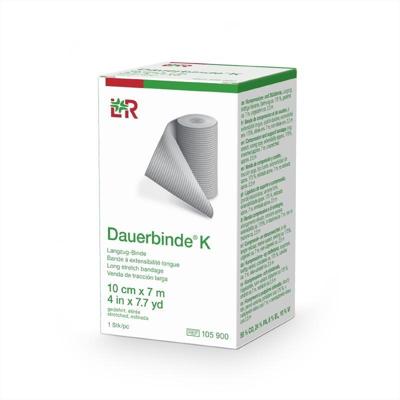 Dauerbinde K elastische zwachtel 7m x 10cm 1 Stuks Dauerbinde K elastische zwachtel 7m x 10cm 1 Stuks