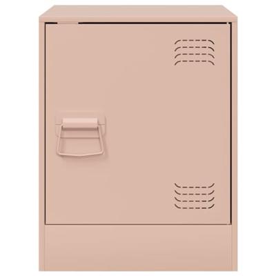 Nachtkastjes 2 st 34,5x39x44 cm staal roze