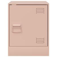 Nachtkastjes 2 st 34,5x39x44 cm staal roze - thumbnail