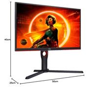 AOC 25G3ZM/BK Gaming monitor Energielabel E (A - G) 62.2 cm (24.5 inch) 1920 x 1080 Pixel 16:9 1 ms HDMI, DisplayPort, Hoofdtelefoon (3.5 mm jackplug) VA LCD - thumbnail