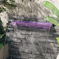 VidaXL Watervaloverlaat met rgb led&apos;s 108 cm roestvrij staal - thumbnail