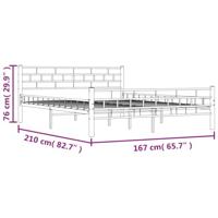 Bedframe metaal wit 160x200 cm - thumbnail