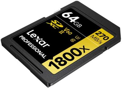Lexar Professional SDXC 64GB BL 1800X UHS-II V60 Gold
