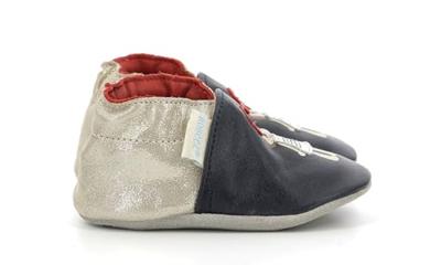 Robeez babyslofjes Pirate heart marine or | maat S