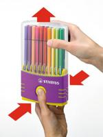 Viltstift stabilo pen 68/20 antrac/roze etui 20st - thumbnail