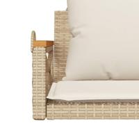 Schommelbank met kussens 63x62x40 cm poly rattan beige - thumbnail