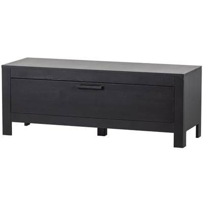 WOOOD TV-meubel 'Bonk' Grenen, 120cm, kleur Mat Zwart