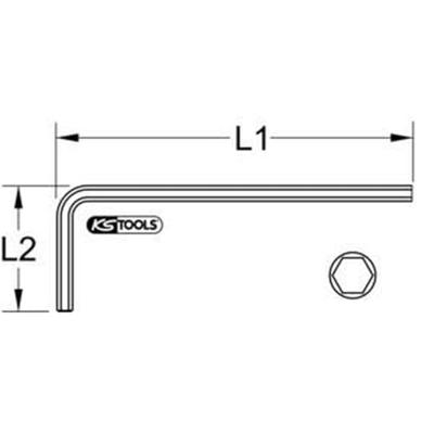 KS Tools 1512705 Haakse schroevendraaier Inbus 5 mm 5.0 mm KS Tools 1512705 Haakse schroevendraaier Inbus 5 mm 5.0 mm