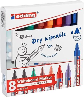 Edding 4-360-8-S2999 Whiteboardmarkerset Zwart, Rood, Blauw, Groen, Oranje, Bruin, Violet 8 stuk(s) Edding 4-360-8-S2999 Whiteboardmarkerset Zwart, Rood, Blauw, Groen, Oranje, Bruin, Violet 8 stuk(s)