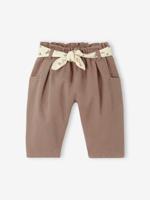 Broek baby meisjes elastische taille roest - thumbnail