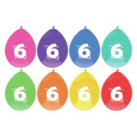 Ballonnen 6 jaar pak a 8 stuks - thumbnail